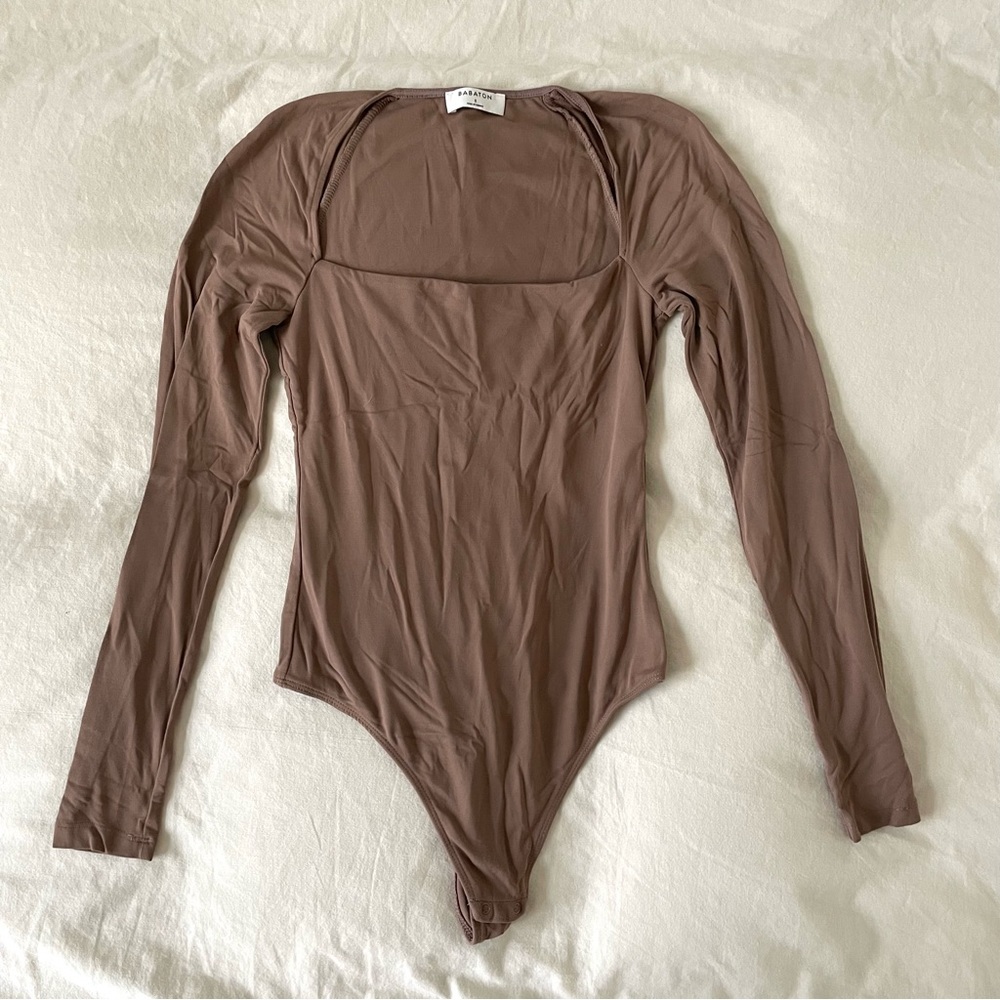 aritzia babaton contour long sleeve bodysuit